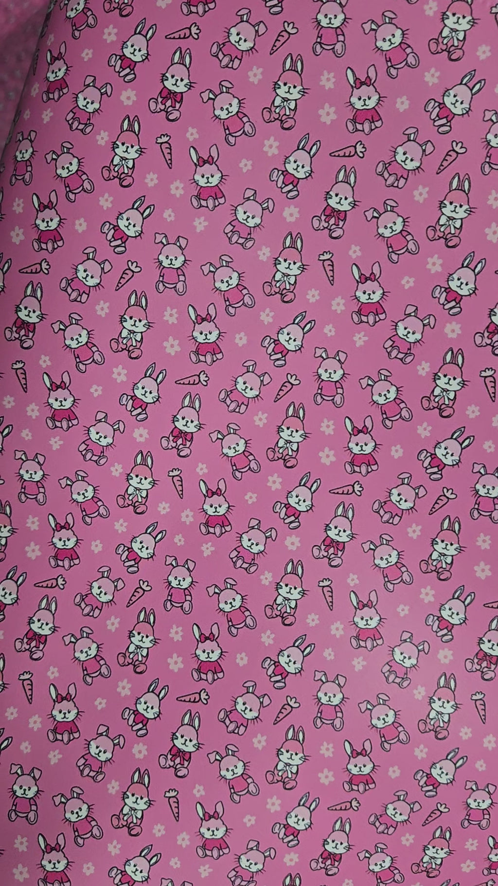Pink Bunny Print Calf Quarter Hide