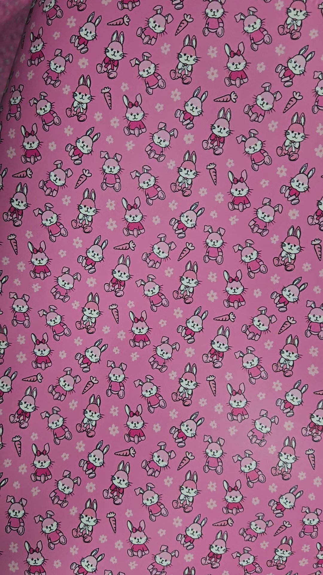 Pink Bunny Print Calf Quarter Hide