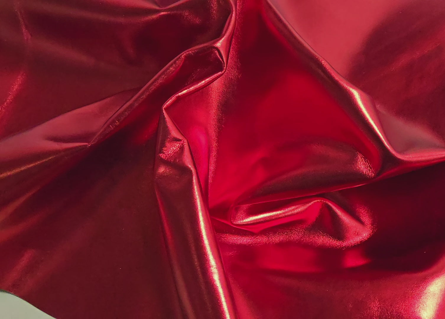 Metallic Red Calf 2 - 2.5 Oz Calf Leather Quarter Hides (5 - 6 Square Feet)