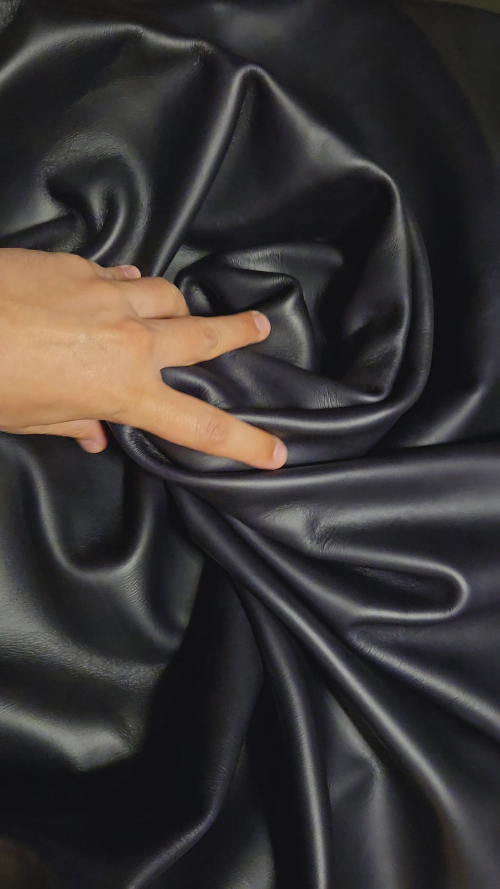 Midnight Ocean Black / Blue 3.5 - 4 Oz Leather Quarter Hides (11 - 12 Square Feet)