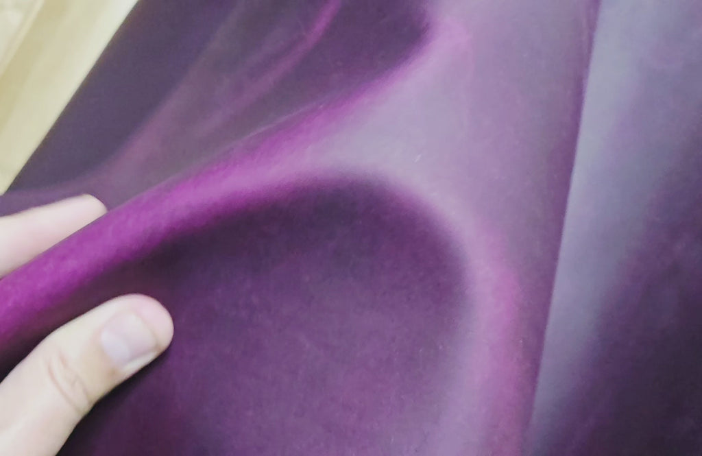 Purple Violet Pull-up 4 Oz Leather Quarter Hides (11 - 12 Square Feet)