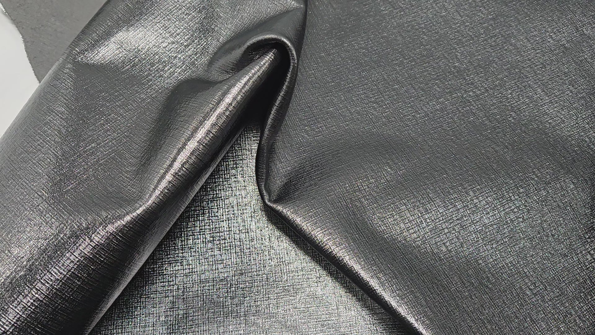 Black Saffiano Print 2 - 3 Oz Leather Quarter Hides (8 Square Feet)