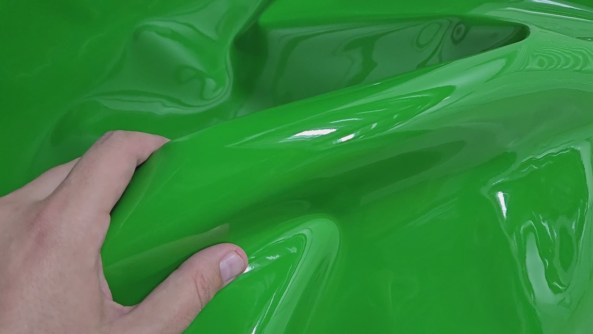 Bright Green Patent 2.5 Oz Leather Calf Hides (10 - 11 Square Feet)