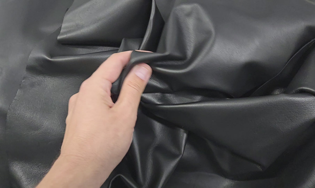 Black Nappa 2oz Lambskins (~5-6 Square Feet)