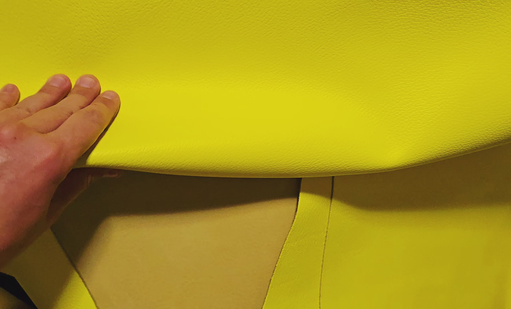 Fluorescent Yellow Pigprint 3.5 Oz Leather Quarter Hides (10 Square Feet)