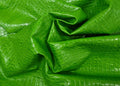 Lime Green Alligator Embossed 3 - 4 Oz Leather Quarter Hides (11 - 12 Square Feet)