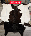 Dark Brown and White 3 Oz Leather Hair On Cowhide #8 (30 Square Feet)