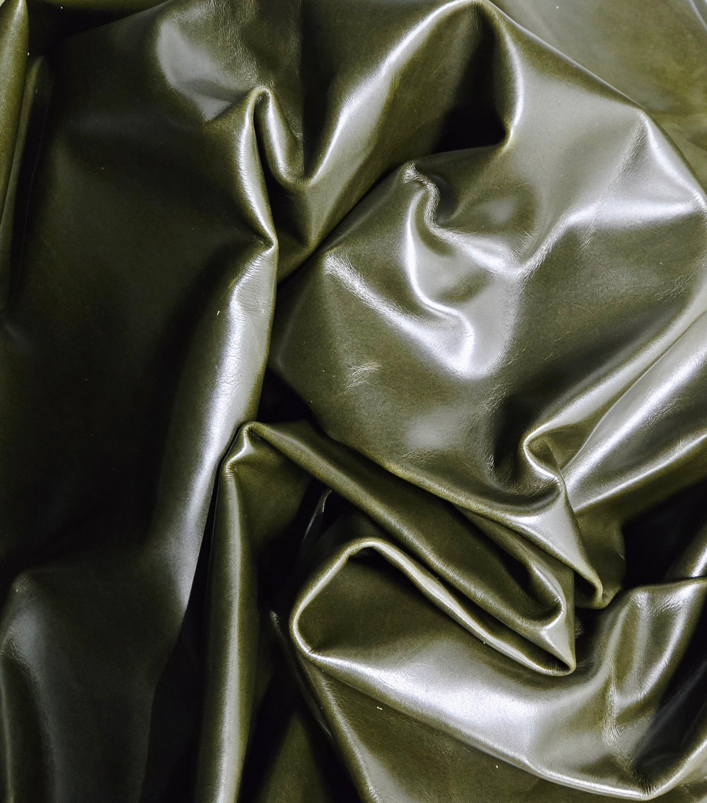Olive Green 2.5 - 3 Oz Leather Quarter Hides (12-13 Square Feet)