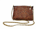 Embossed Floral Leather Crossbody Bag
