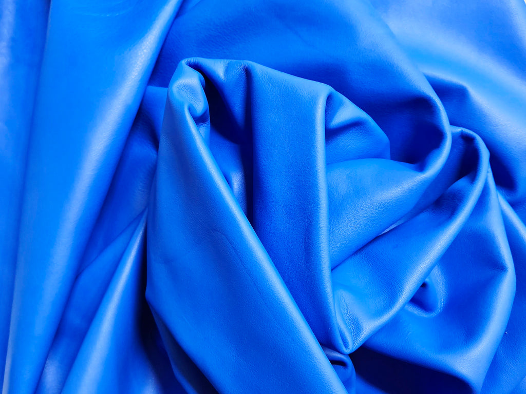 Cobalt Blue Soft Calf 3 Oz Leather Quarter Hides