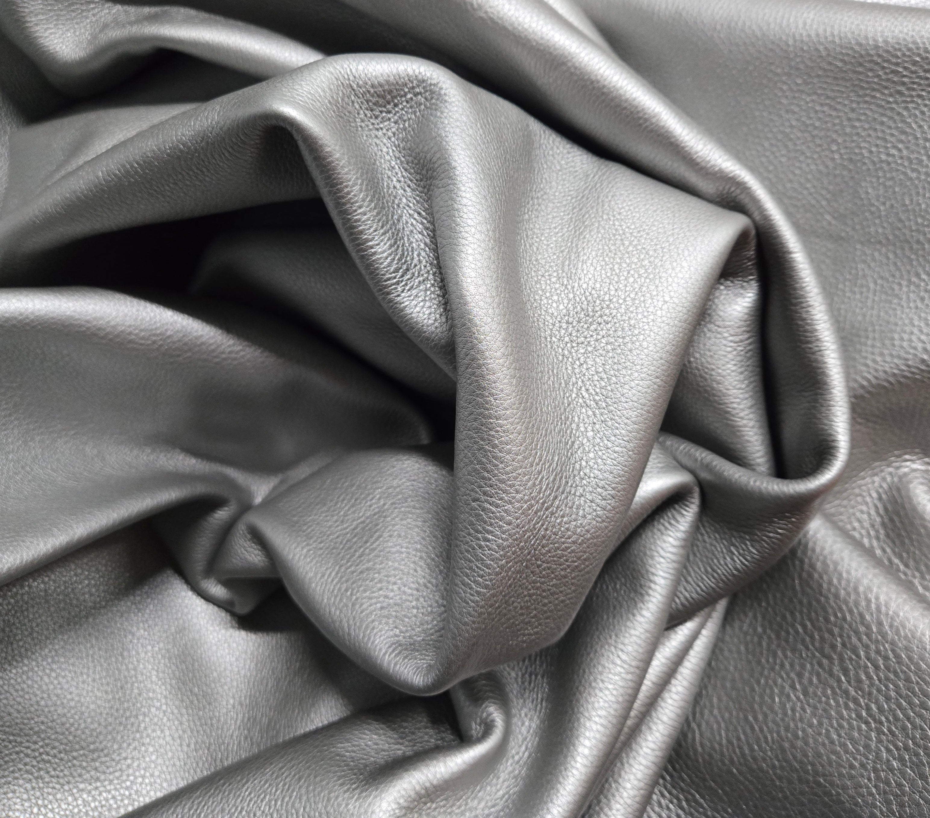 Metallic Silver 3 Oz Leather Quarter Hides (9 Square Feet)