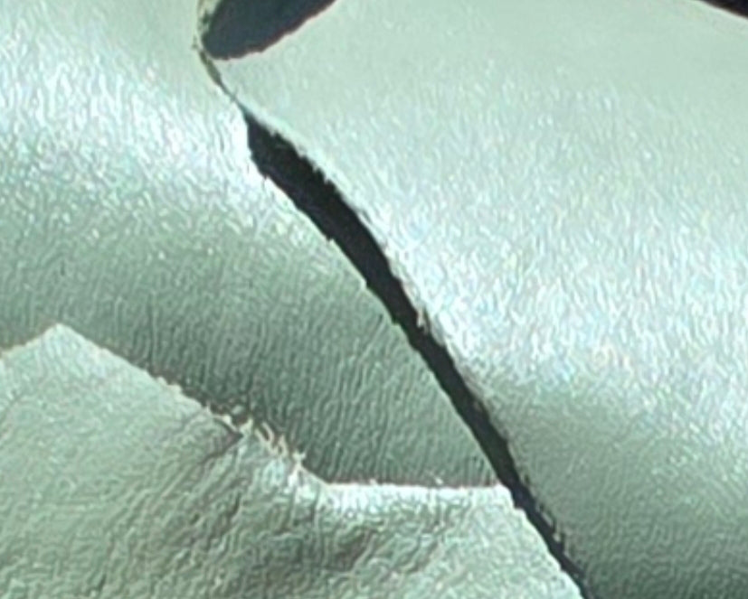 Pearlescent Seafoam Green 3 Oz Leather Hides