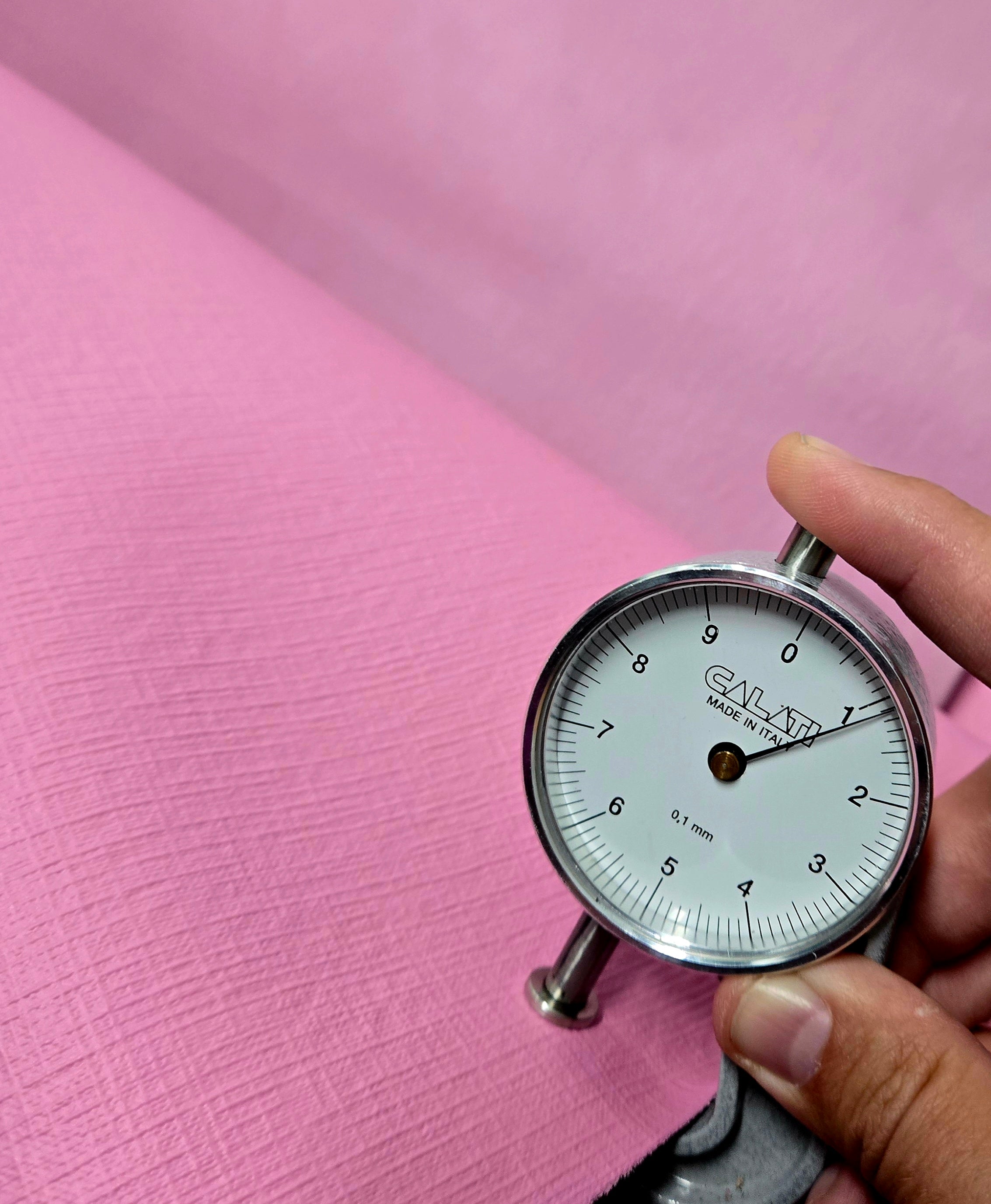 Bubblegum Pink Saffiano Printed 2 - 3 Oz Leather Quarter Hides (11 - 12 Square Feet)