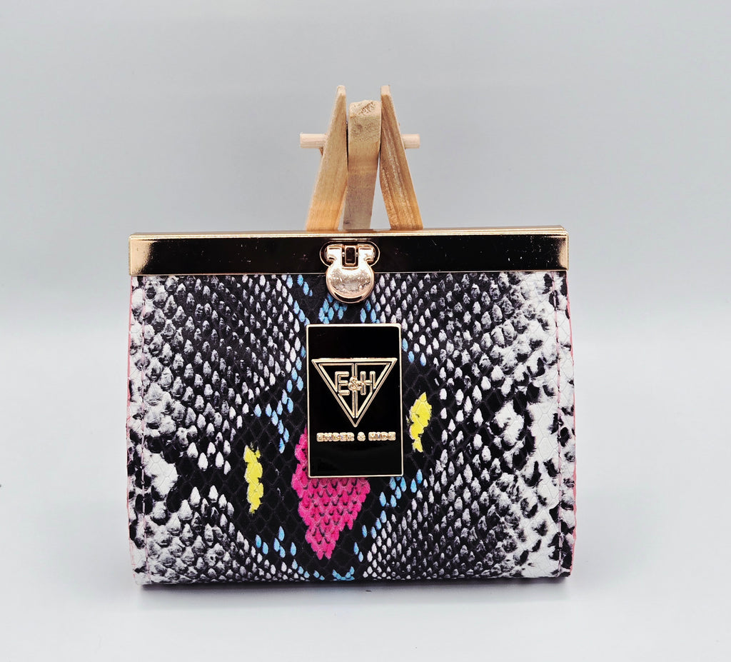 Pink Python RFID Card Wallet