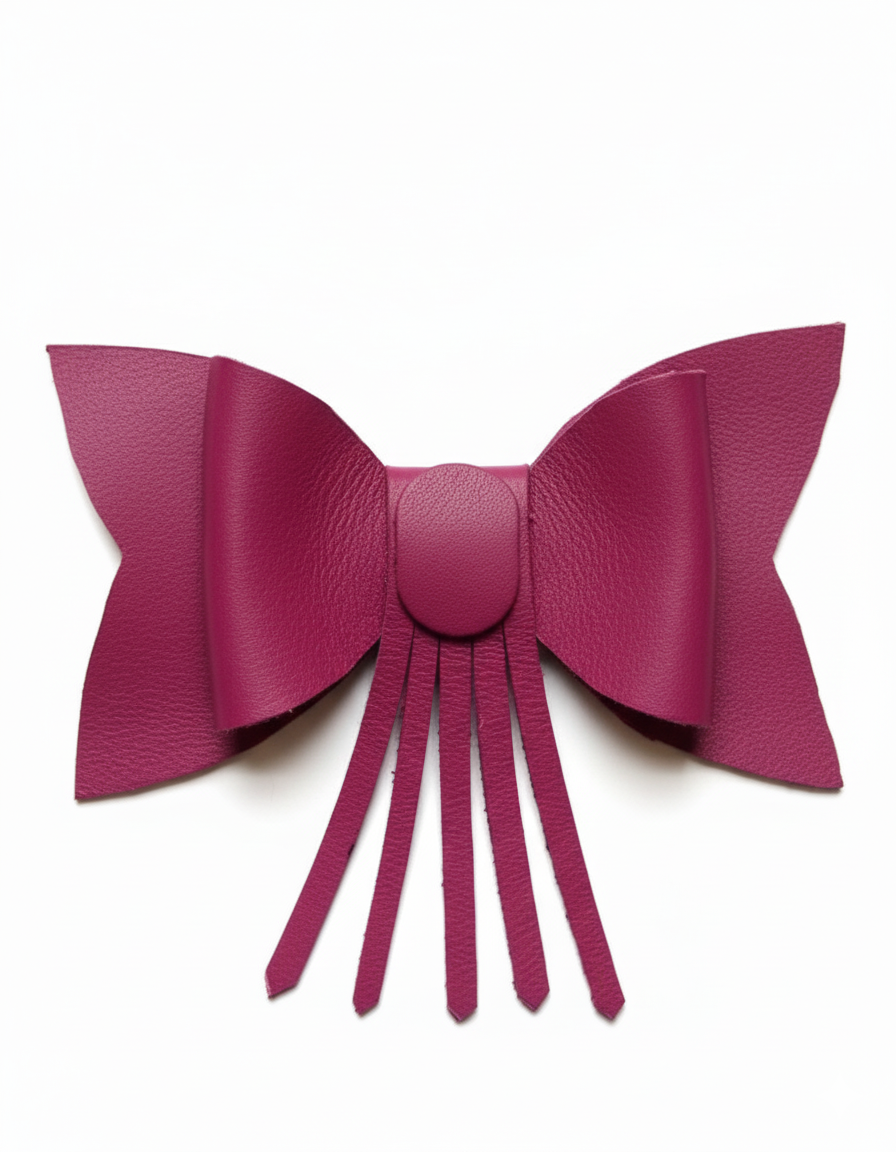 3 Pack Leather Bow Hairclips