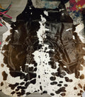 Chocolate Brown and White 3 Oz Leather Hair On Cowhide #3 (30 Square Feet)