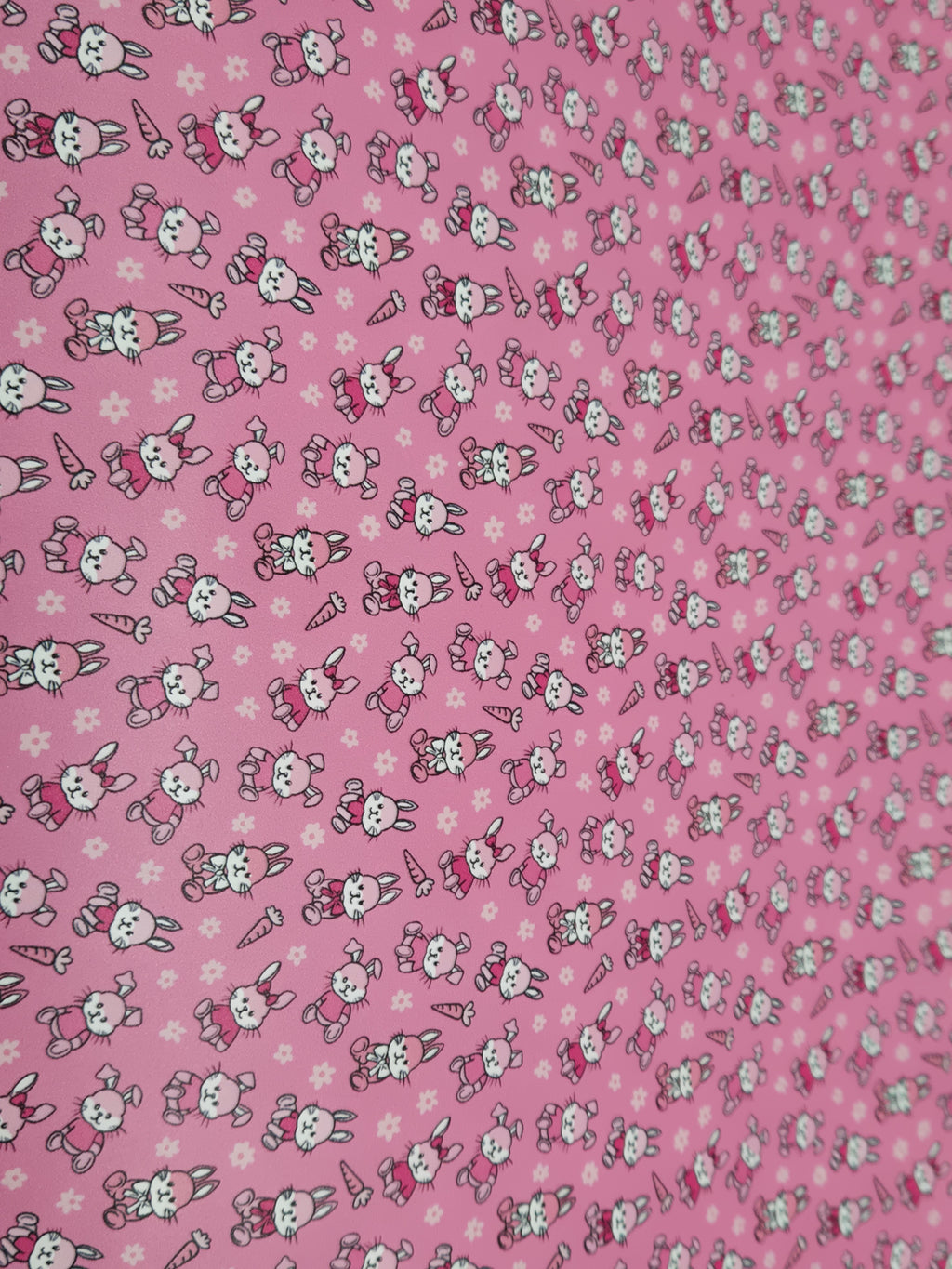 Pink Bunny Print Calf Quarter Hide