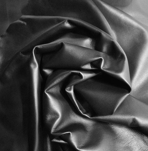 Black Italian Lambskins 2 Oz Leather (7-8 Square Feet)