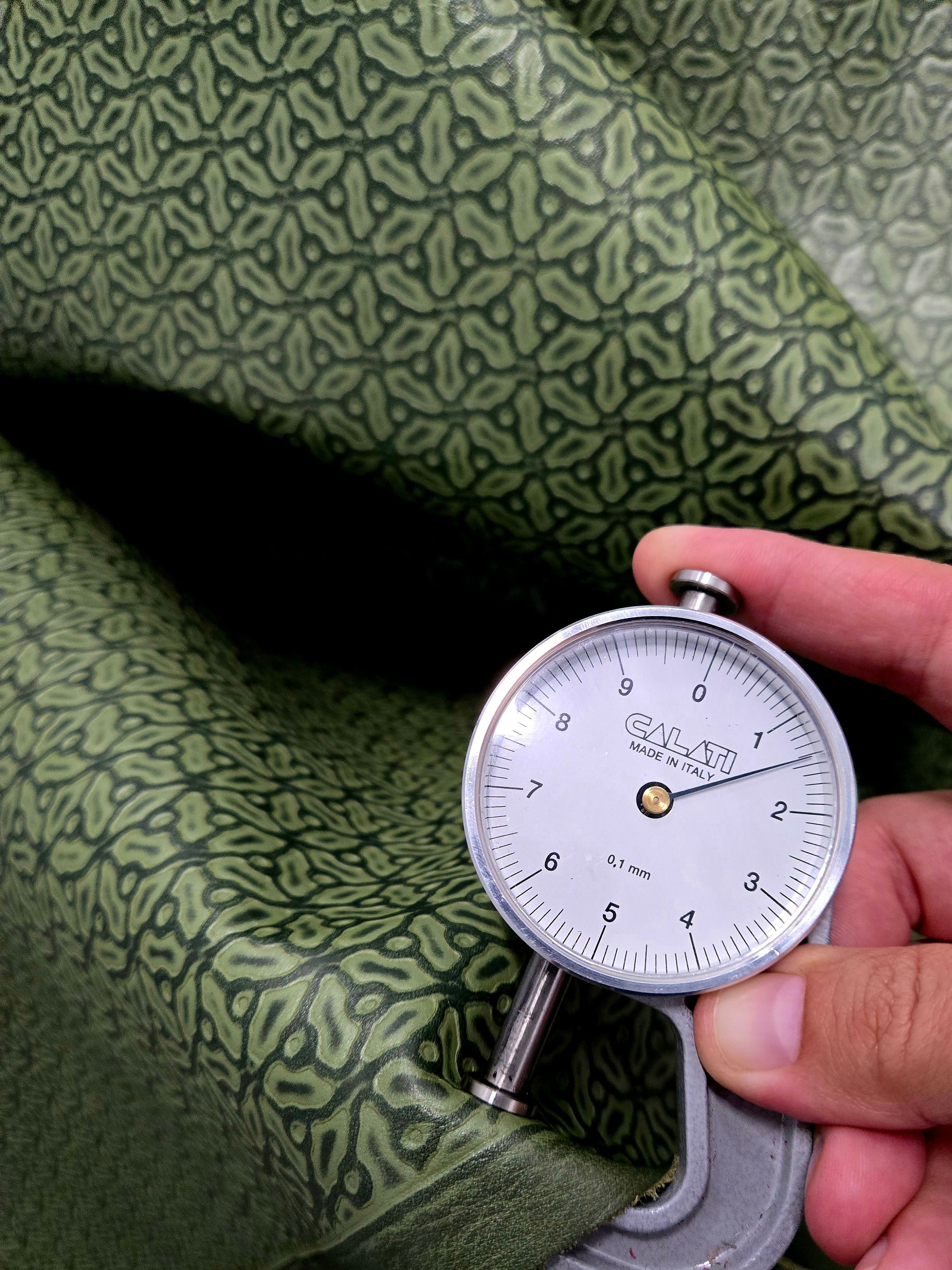 Sage Green Embossed 3 Oz Leather Hides