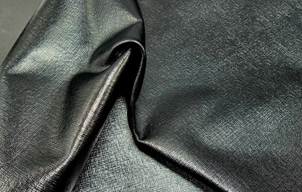 Black Saffiano Print 2 - 3 Oz Leather Quarter Hides (8 Square Feet)