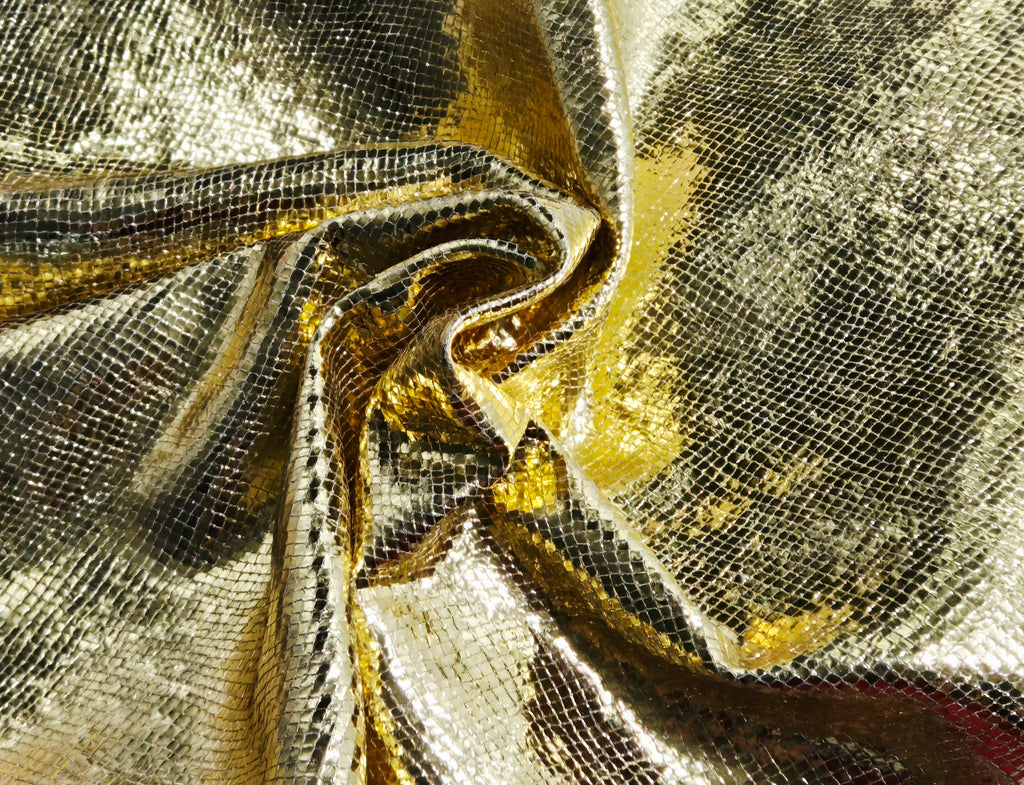 Metallic Gold Crackle 1.5 - 2 Oz Leather Lambskins