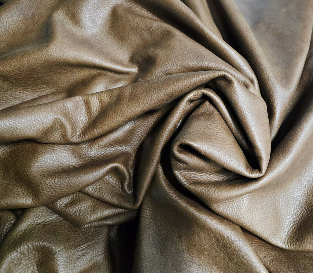 Olive Brown 3 Oz Leather Quarter Hides (12 Square Feet)
