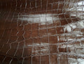 Brown Crocodile Embossed 2 Oz Leather Quarter Hides (8 Square Feet)